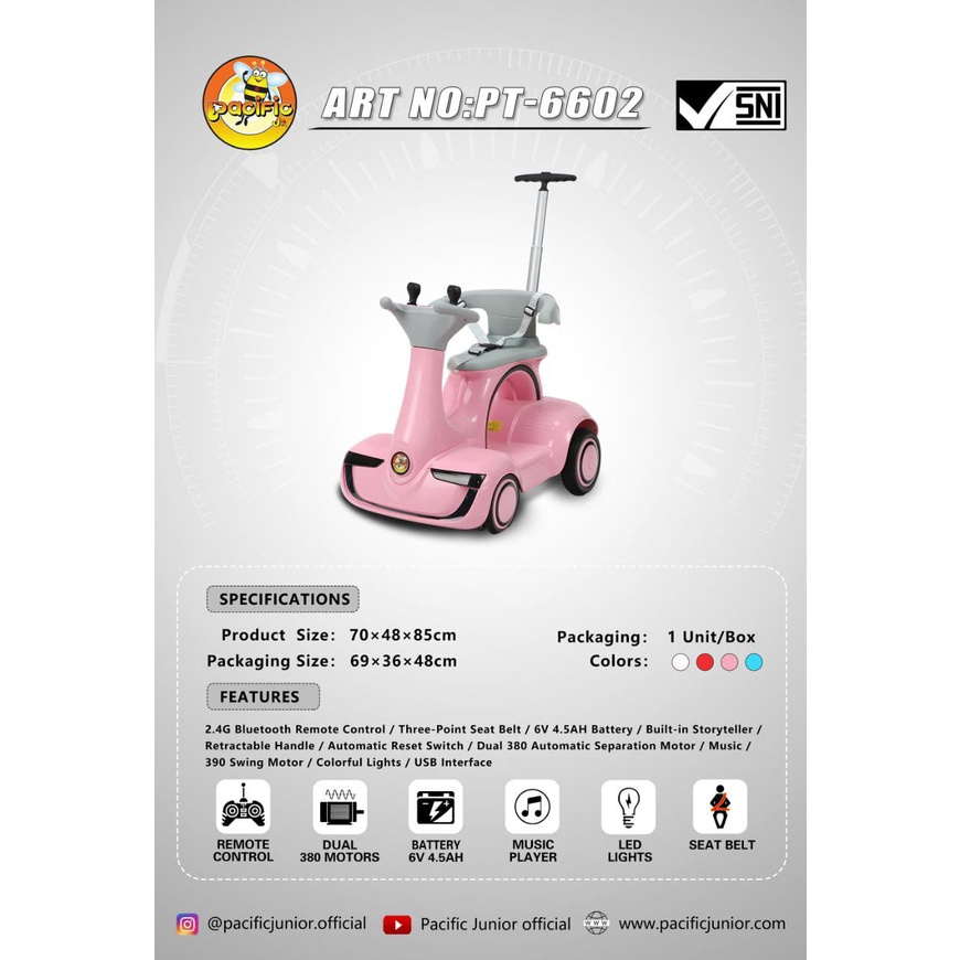 Rechargeable Motor Cycle PT-6602