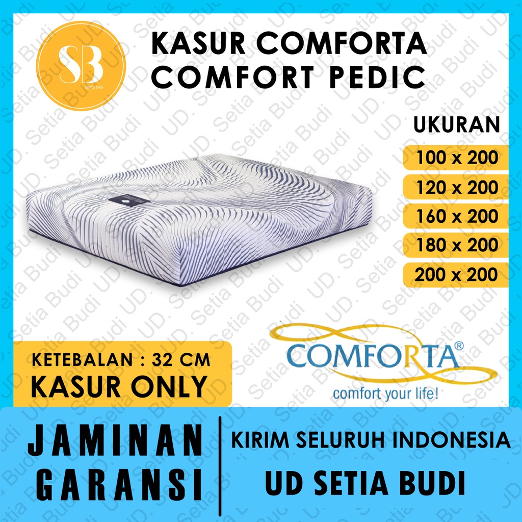 Kasur Comforta Springbed Comfort Pedic 200x200 180x200 160x200 120x200 100x200