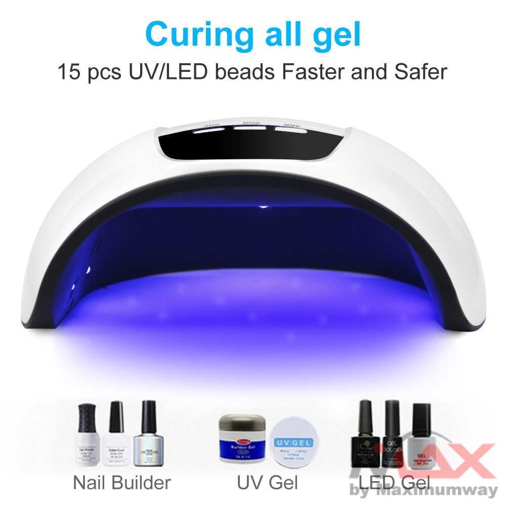 Pengering Kutek Kuku Gel Nail Art 54W PROFESIONAL Smart Portable Lampu UV LED Nail Dryer YZ23 54W Manicure Lamp Third Gear Timing Smart Grill LED Dual Light Source Nail Phototherapy Machine Nail Lamp Hot-selling nail art dryer LED nail art lamp UV lamp