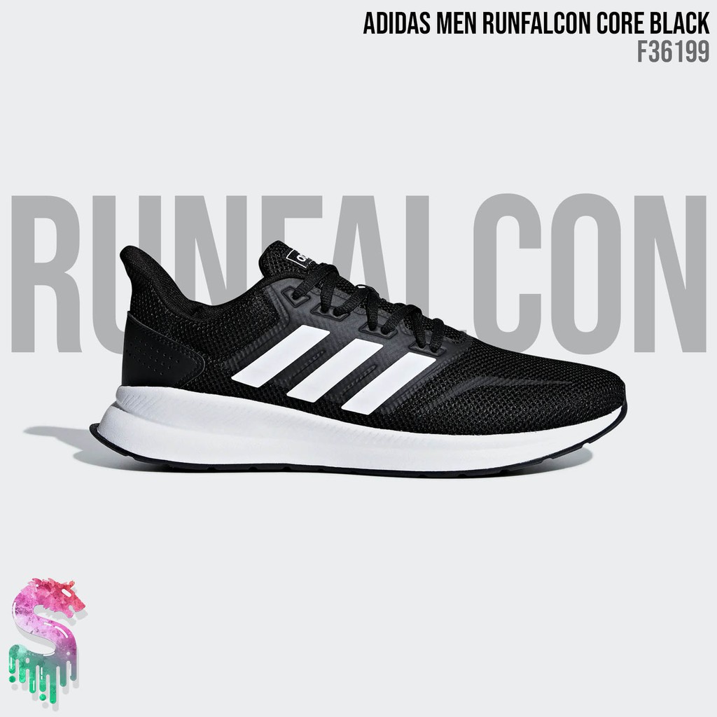 adidas Runfalcon [F36199] Core Black Men Original BNIB - Sepatu Lari Pria