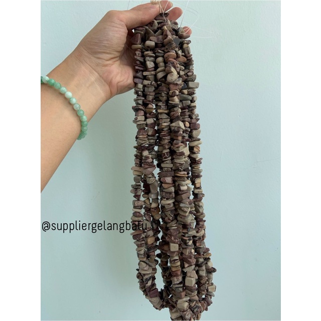 KERIKIL BESAR Batu alam JASPER 2cm bahan gelang kalung motif pilihan