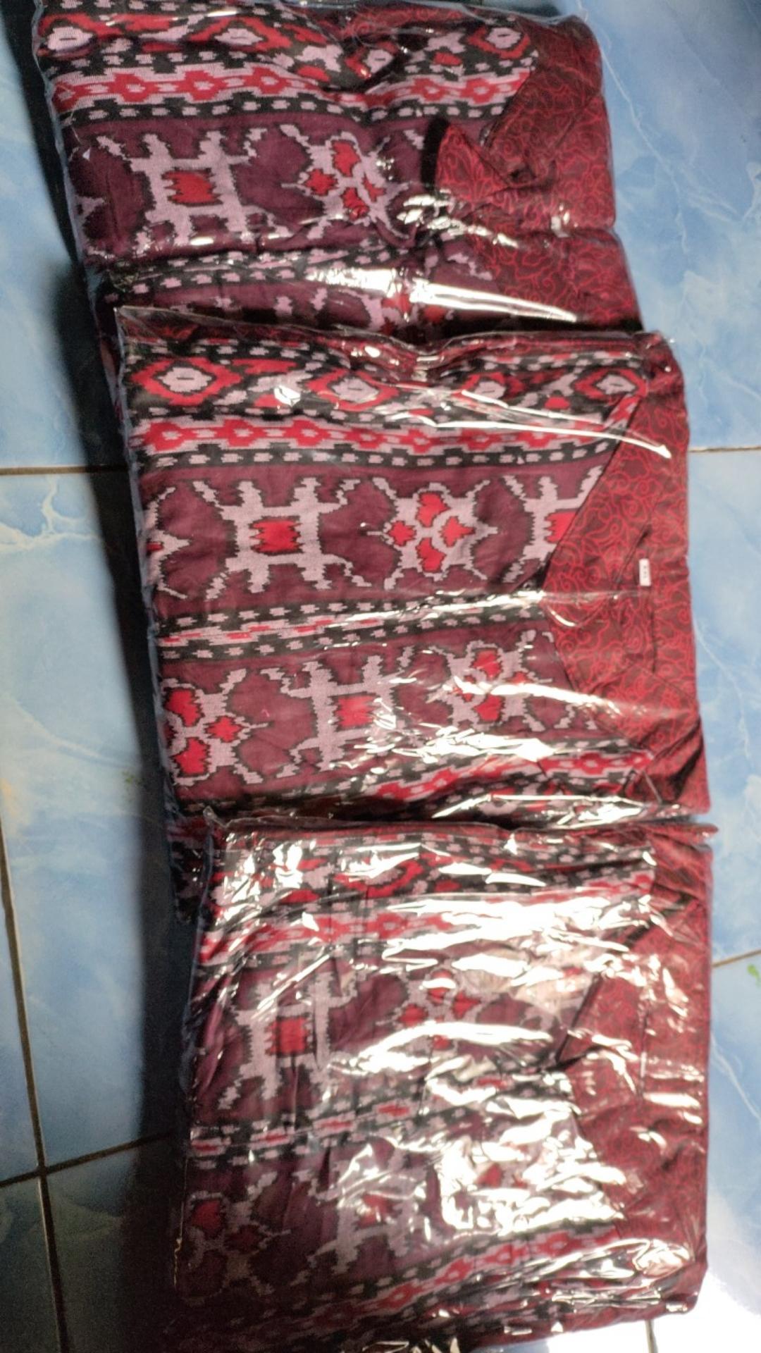 Batik Couple Keluarga Sania Ruffle Ori Ndoro Jowi Dnt Motif Mega Merah Termurah Di Shopee
