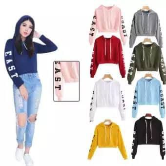 JNY.Co Sweater Hoodie Crop EAST COAST