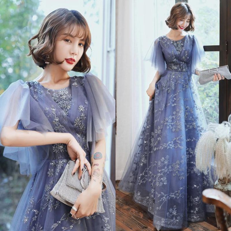 Realpic G153 S-4XL Gaun mewah impor gaun bridal gaun resepsi gaun maxi long dress pesta