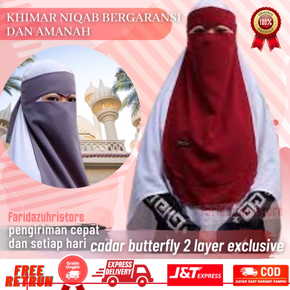 Cadar Niqab Niqob Bandana Eagle Eyes Elang Sifon Silky Shifon Jetblack Arab Siffon Silk Ori Premium