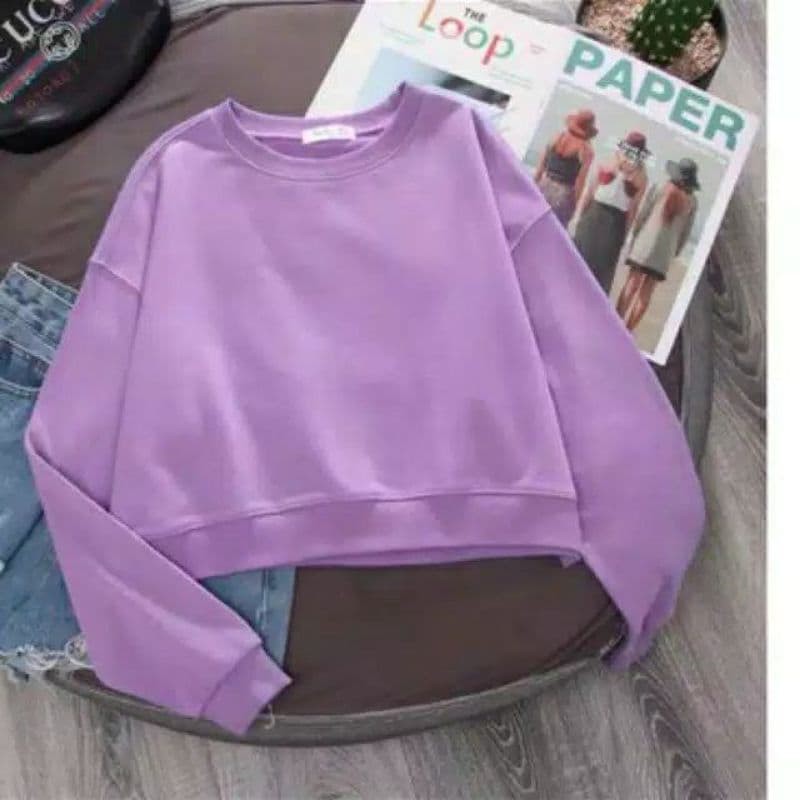 JAYA.Co Sweater KOREA Oversize Crop Basic Jumbo XXL (LD 120cm)