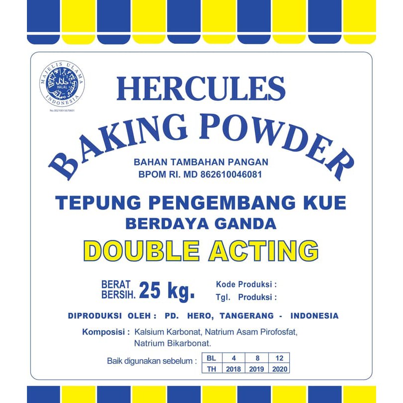 Hercules Baking Powder 25 Kg Shopee Indonesia