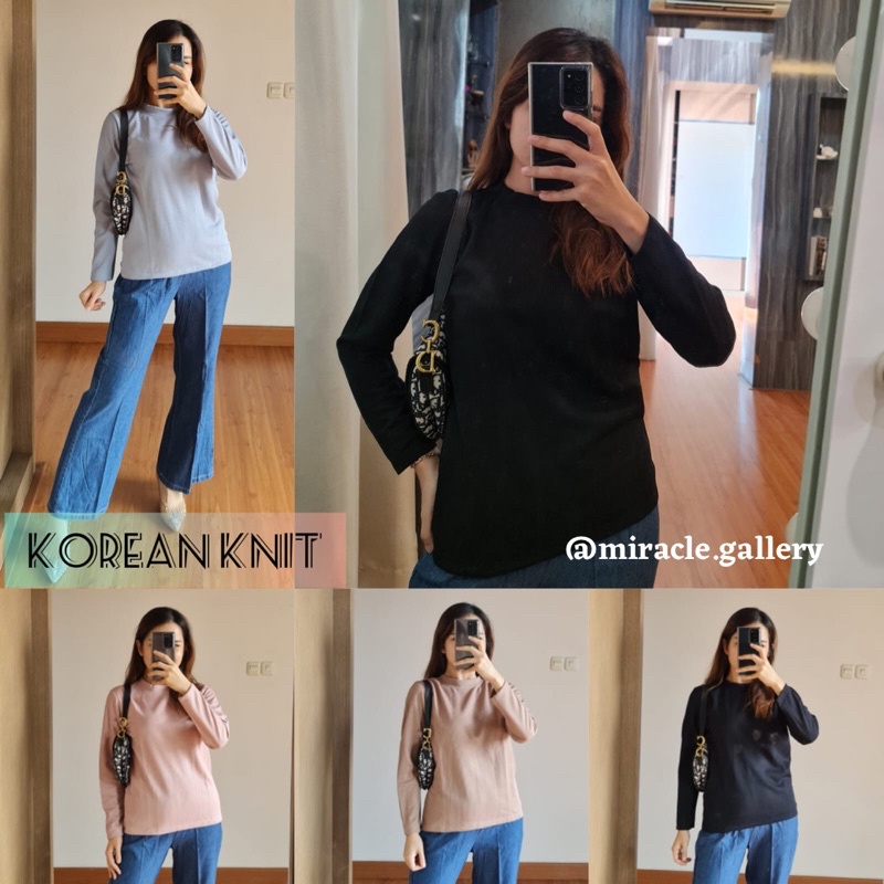 KNIT ATASAN WISYA/ATASAN WANITA KNIT HIGH QUALITY/LONG SLEEVE TOP