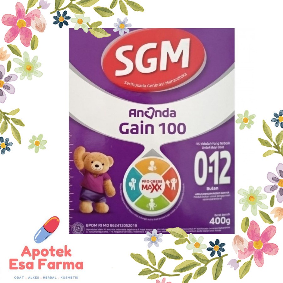 SGM ananda gain 100 susu formula anandagain 0-12 bulan | 400g