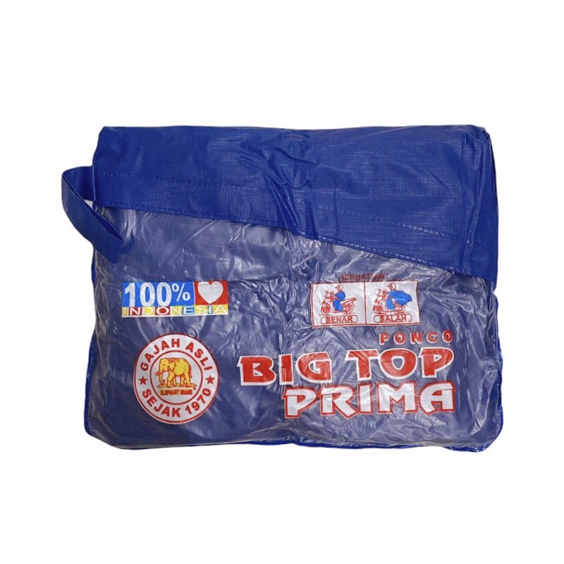 GAJAH ASLI Jas hujan ponco BIG TOP PRIMA / poncho big top prima / JAS HUJAN BAHAN PVC  MODEL KELELAWAR/LOWO