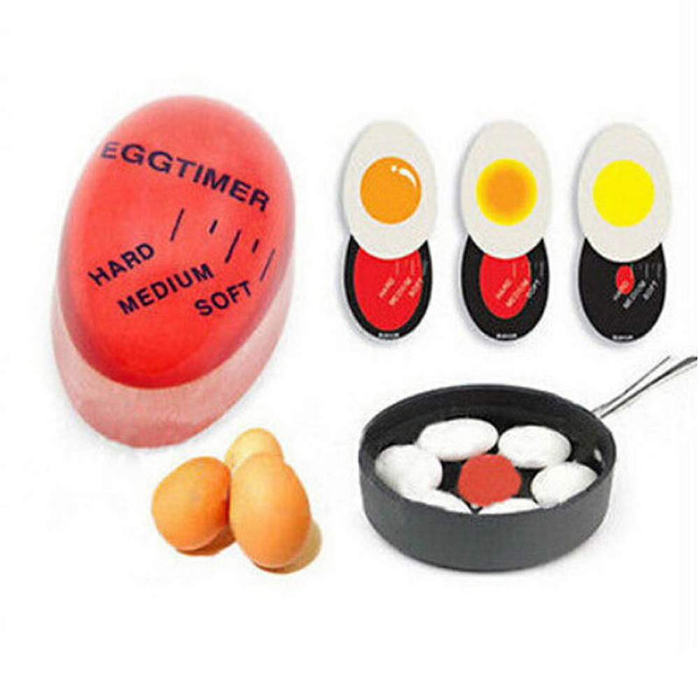 Timer Telur Rebus | Alat Dapur Pengamat Telur Mentah dan Dimasak Berubah Warna Lembut Sedang Keras