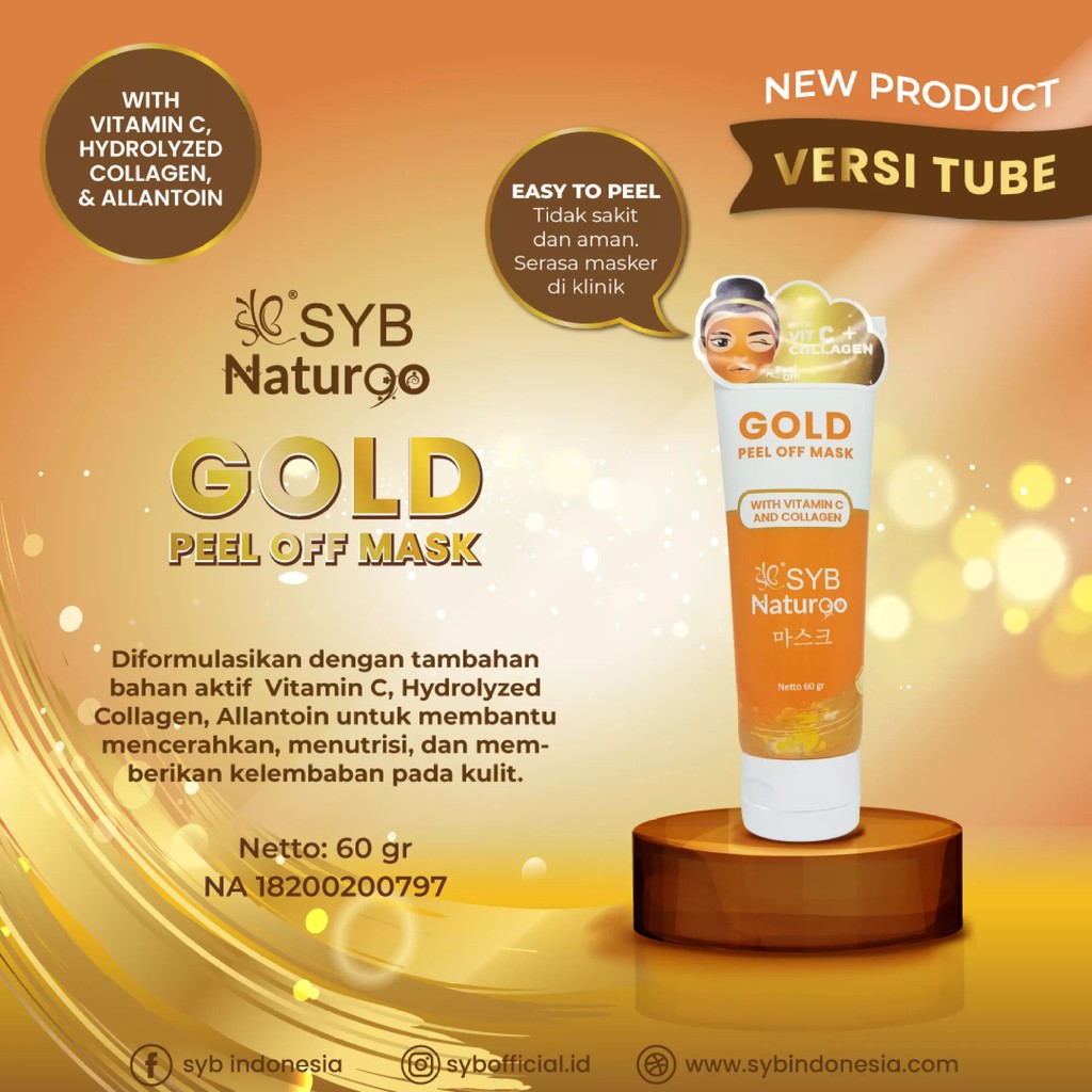 ☘️ CHAROZA ☘️ SYB Naturgo Peel Off Mask Diamond / Goat's Milk / Vitamin C Collagen / Charcoal / Acne 60gr