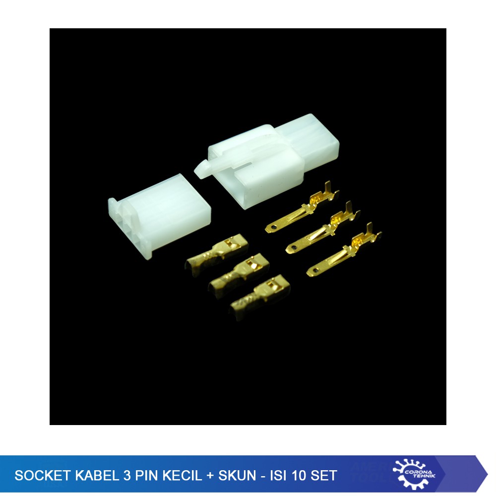Socket Kabel 3 Pin Kecil ( Set + Skun )