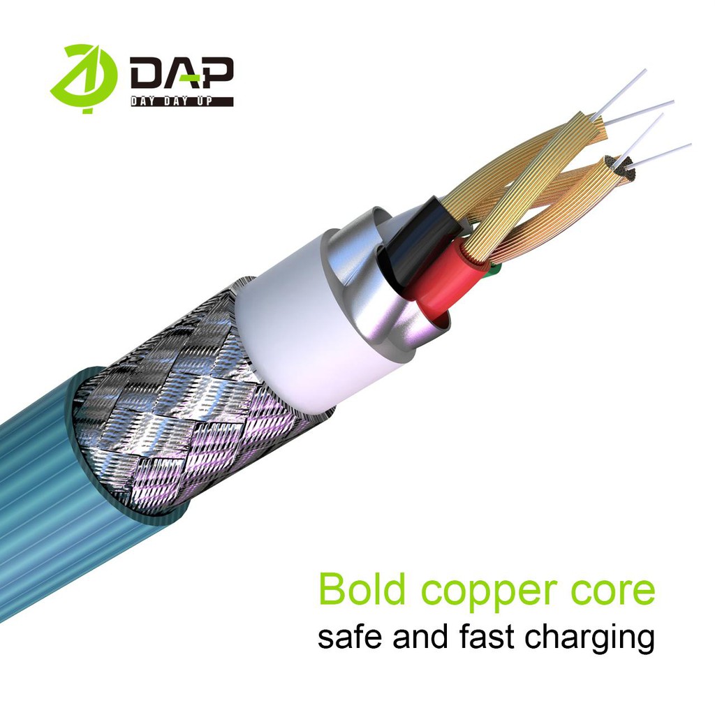 DAP DYL100 Data Cable Lightning 2.4A Colorful - 1 Toples 50 Pcs