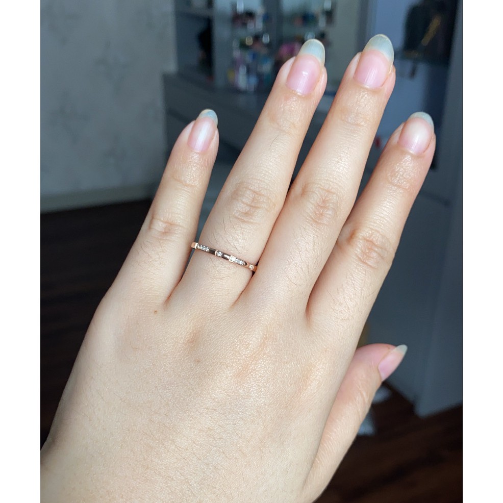 Cincin Titanium Mini Korea Cewek Import Elegant Simple CK144 Cocok Hadiah