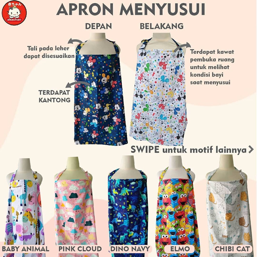 APRON MENYUSUI JUMBO Akachan cover tutup menyusui Ukuran Besar Tebal Tidak Kempes Sarung Bisa Dilepas Bisa Dicuci Nursing Pillow