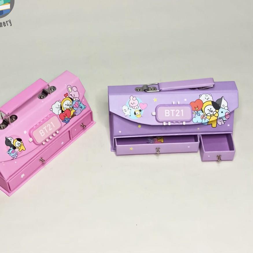 

*TERLARIS* BOS Kotak Pensil Karton+Kode Kunci/Tempat Pensil/Pencil Case Code/Pin kwalitas oke