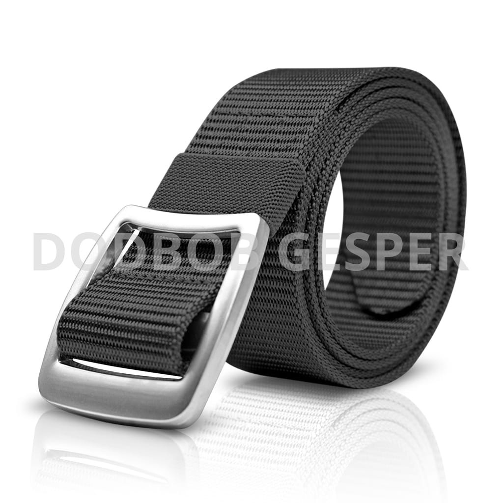 Ikat Pinggang Tali Nylon Canvas Sabuk Kepala Kotak Gesper Men Belt Kepala Babet Alloy Aksesoris Fashion Unisex Ikat Pinggang Pria Wanita Bahan Canvas CODE LZD19