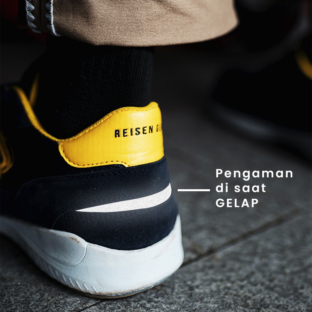 REISEN GEAR - MAKAW |sepatu safety sneaker biru navy sepatu safety model kasual sepatu sport safety