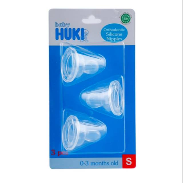 Dot gepeng huki,  S, M, L, ( BABY HUKI Dot Silicone Ortho Blister 3')