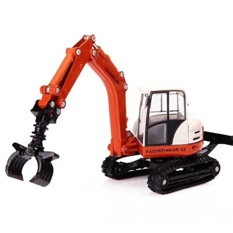 Miniatur Alat Berat KDW Compact Excavator Diecast Kaidiwei Skala 1:50