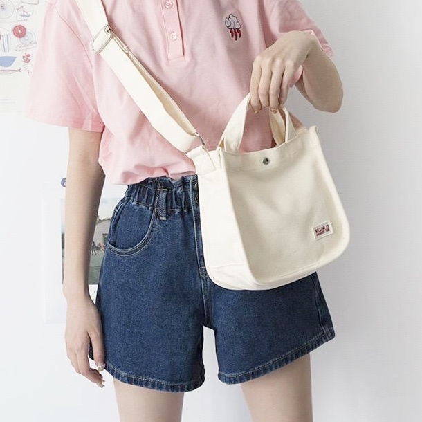 MONO - Mini Korean Canvas Sling Bag / Tas Selempang Wanita