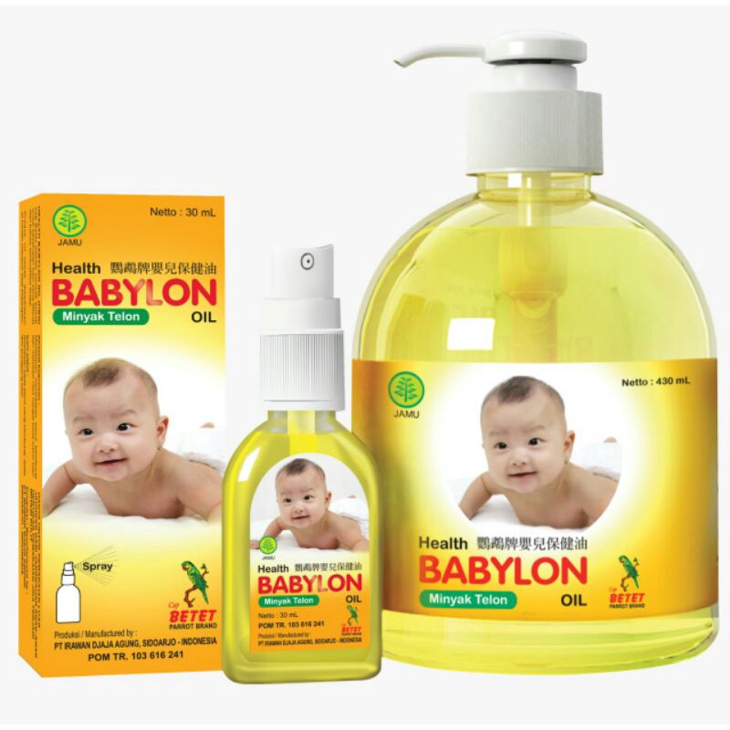 Minyak Telon Babylon Pump 430ml Cap Betet