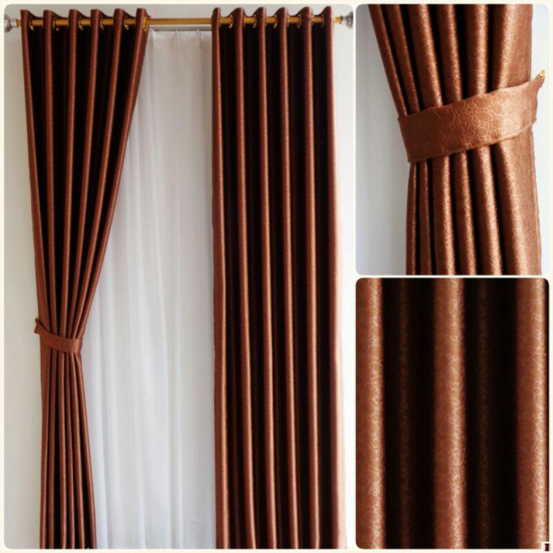 Gorden Ruang Tamu Minimalis Hordeng Tebal Mewah Gorden Pintu Kamar Gorden Blackout Hijau Polos Gorde