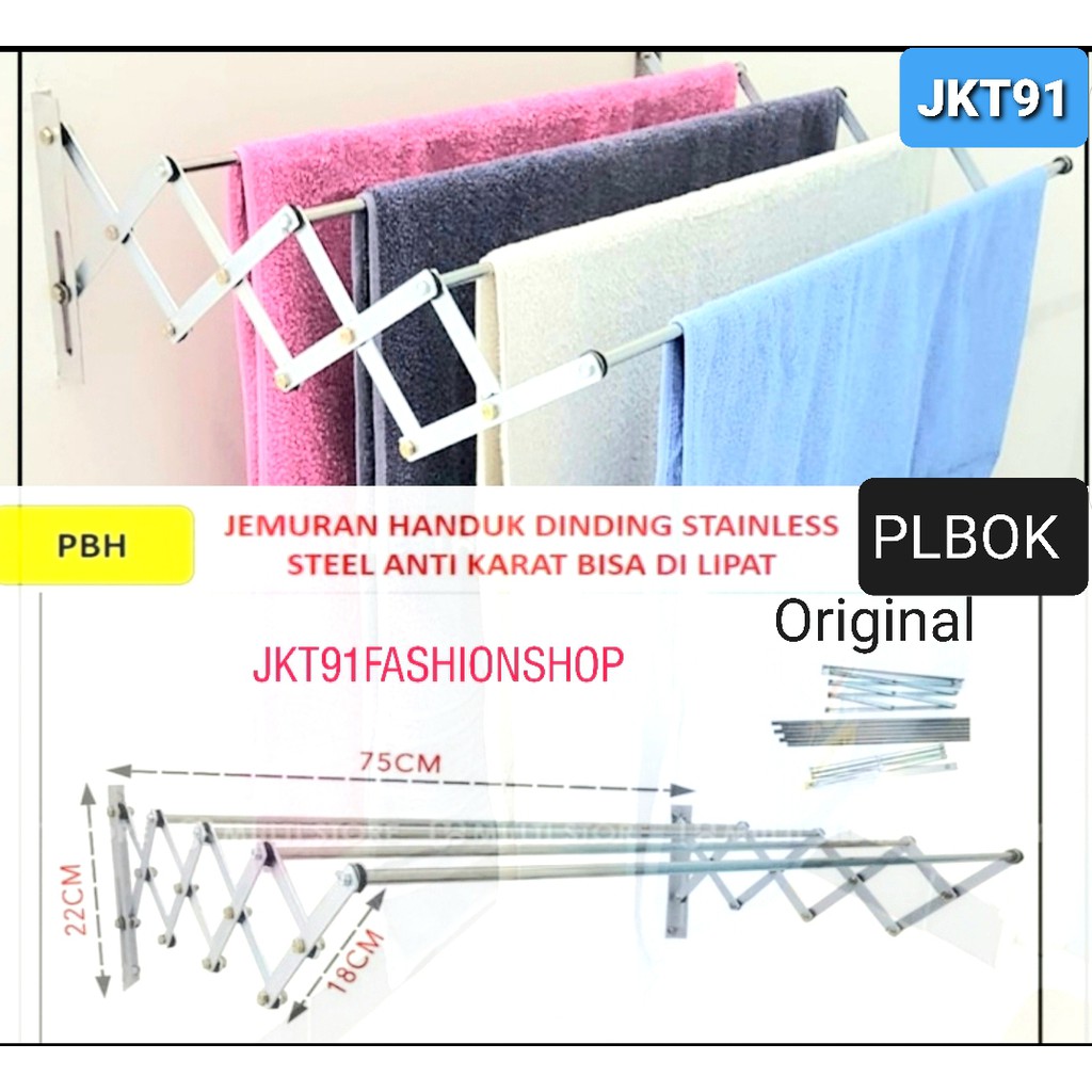 PLBOK SINGLE JEMURAN  BAJU  DINDING LIPAT  STAINLESS  STEEL 