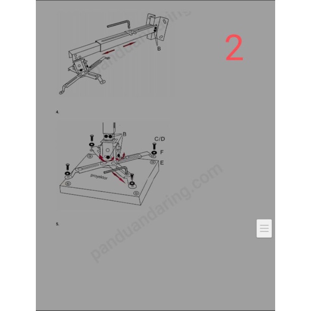 Bracket Proyektor universal - berat ongkir 1kg saja - braket breket gantungan hanger dinding tembok besi kuat projector