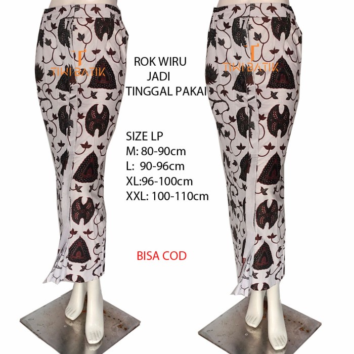 Rok Wiru Batik Jadi Wanita Bawahan Kebaya Motif Wahyutumrun Khas Jogja - M