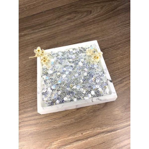 Mote / Sequins / Piringan / Payet Putih Kaca / Payet Putih Bening Flat 4mm - 30 Gram