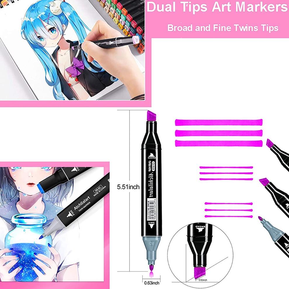 

ㅫ TouchFive 24/36/48/60/80 Warna Sketsa Spidol Umum General Marker Set Animation Markers ㄴ