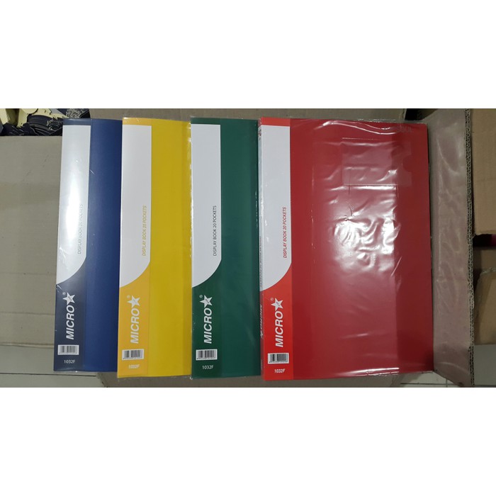 

Termurah Clear Holder 20 lembar Folio / F4 Map Document Display Book 20 Pockets - Merah Elegan