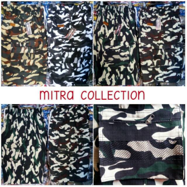 Celana Pendek Santai Loreng Ripstop