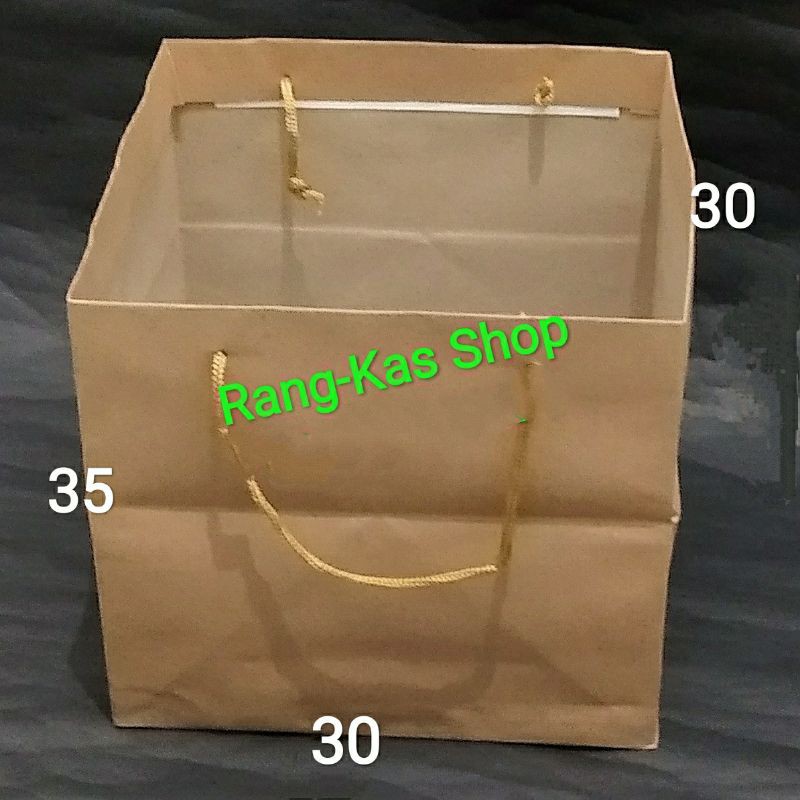 Paper bag Kue XL 30x30 Besar polos samson doff