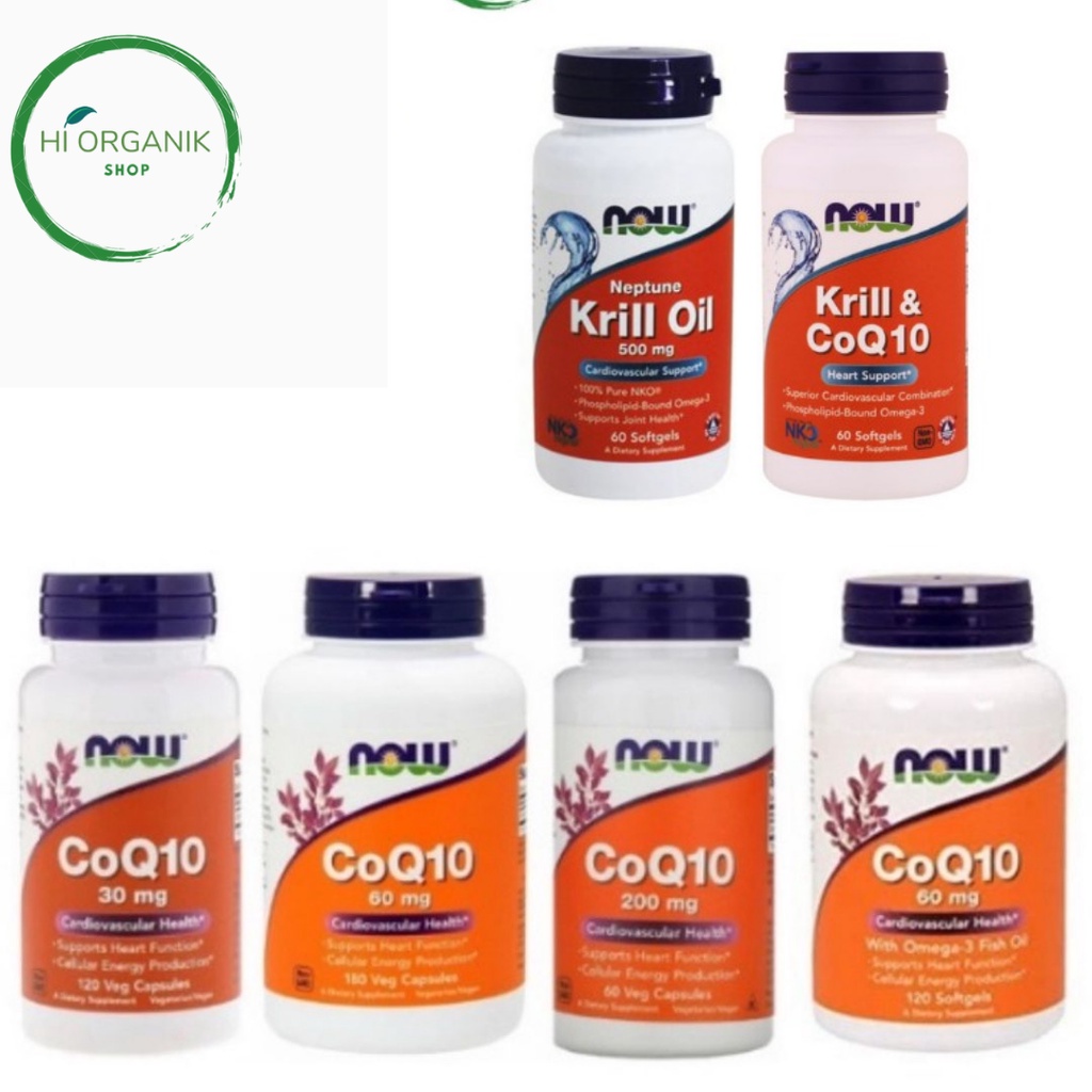 Now Foods CoQ10 60 mg 120 Caps ; CoQ10 60 mg 180 Caps ; CoQ10 30 mg 120 caps ; CoQ10 200 mg 60 caps 