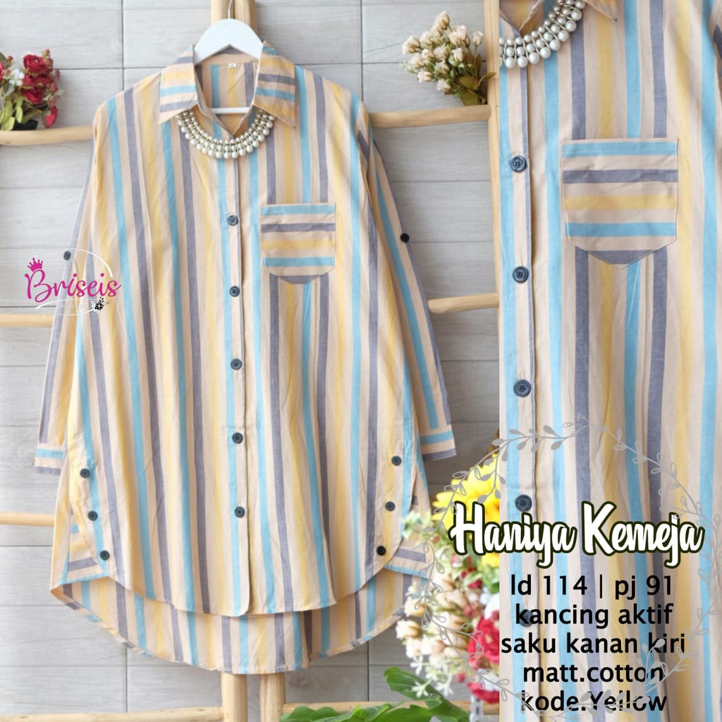 OK - TERBARU KEMEJA WANITA MUSLIM MOTIF GARIS | KEMEJA WANITA MURAH | KEMEJA WANITA KATUN