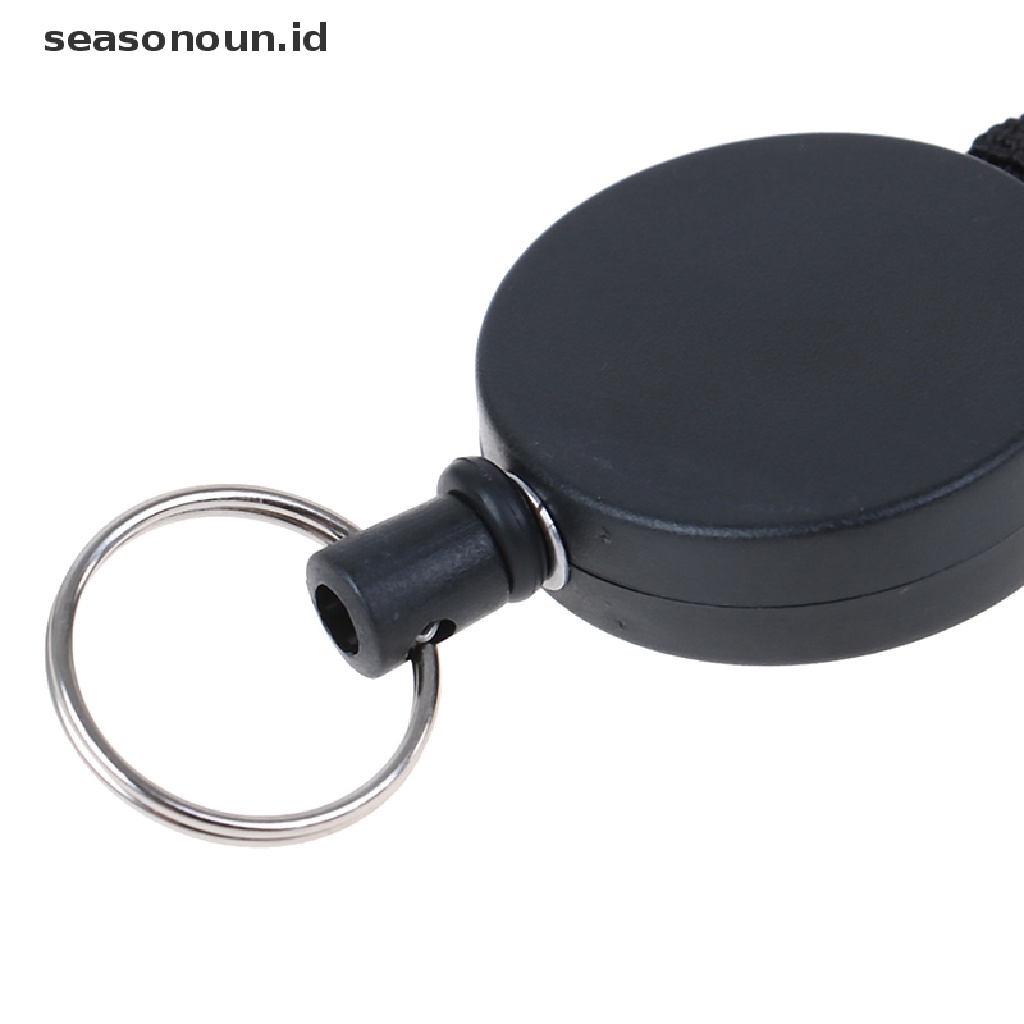 (seasonoun) Gantungan Kunci Retractable Dengan Klip Carabiner