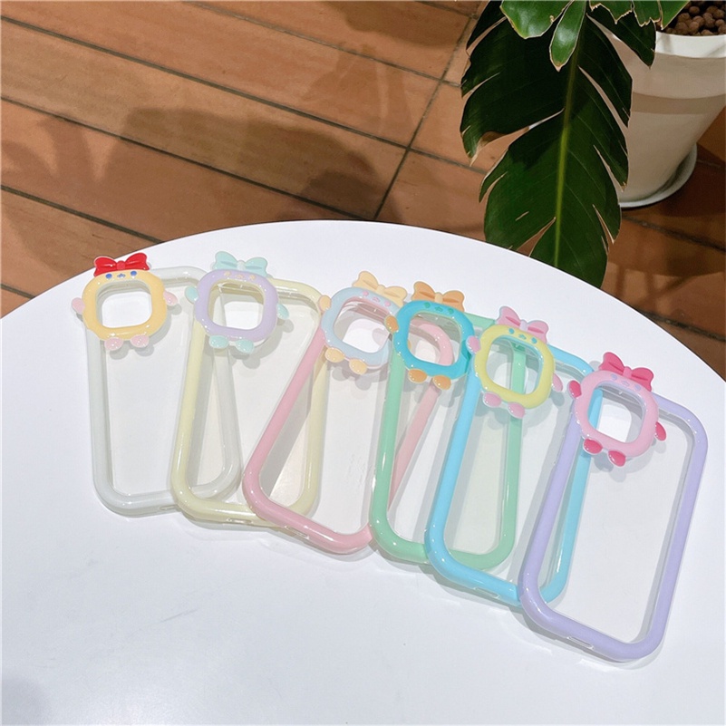 ins Candy Color Soft Case TPU Motif Monster Kecil 3D Warna Permen Untuk Compatible for iPhone 14 13 12 11 Pro Max X Xr Xs Max 3D Little Monster Phone Case Clear Handphone Case Hp Murah Hard Case Shockproof Soft TPU Back Casing Cover