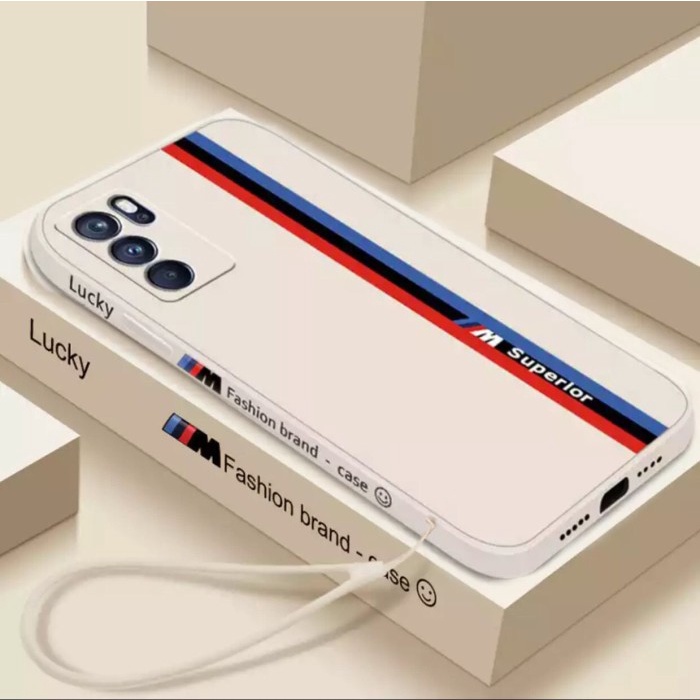 Premium Slim Case Oppo Reno 6 5G Silikon Color Lucky  Premium - Putih Casing Cover Ori