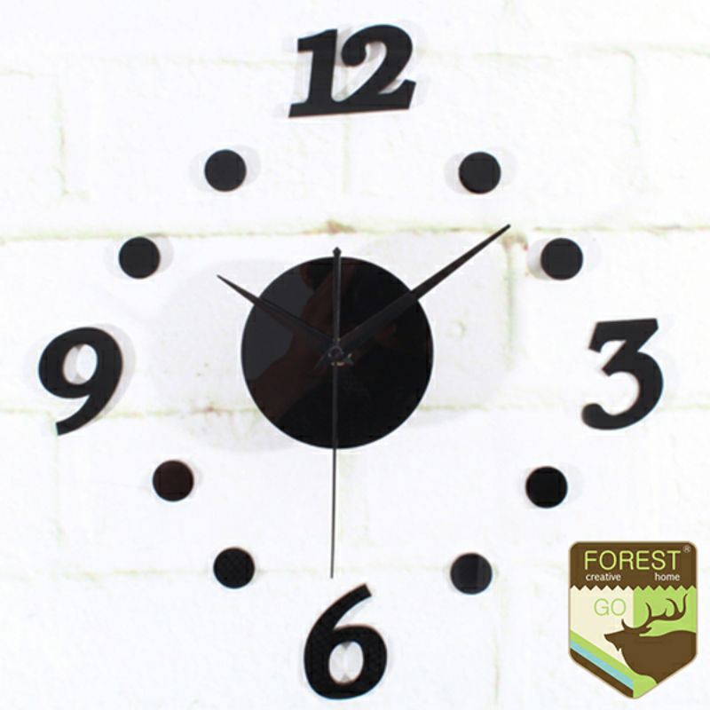 Jam Dinding Unik Kopi 3D DIY Wall Clock Coffee Besar Diameter 30-50cm