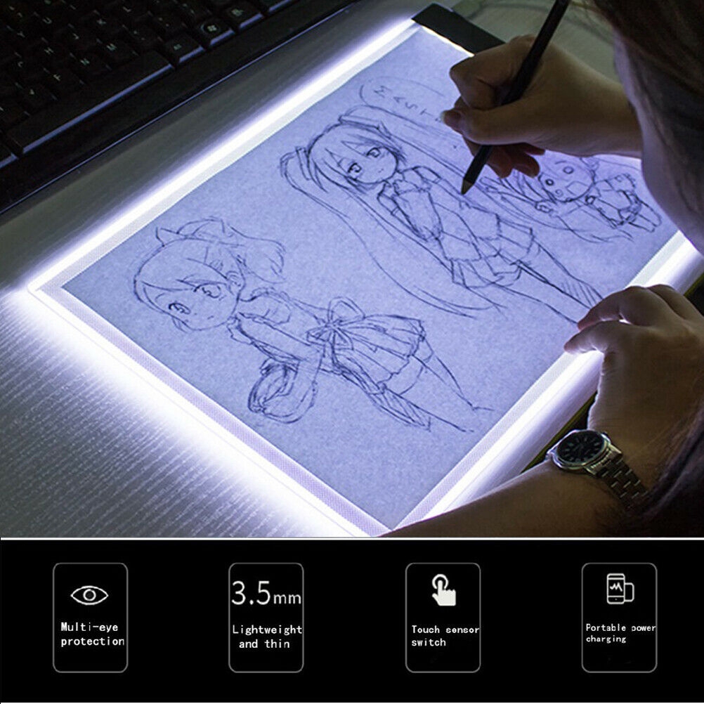 Led Tracing Light Box Board Art Tattoo A5 Drawing Copy Pad Table