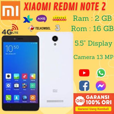 XIAOMI REDMI NOTE 2 RAM 3+32 GB, GARANSI 1 TAHUN