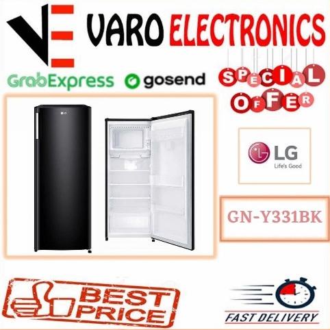 Kulkas 1 Pintu LG GN-Y331BK Hitam, Kapasitas 195 L dengan Recipro Compressor dan Kaca Tempered