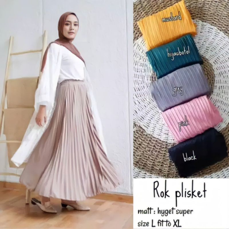 [Fashion Muslim] ROK KULOT PLISKET premium | mayung | murah | kekinian