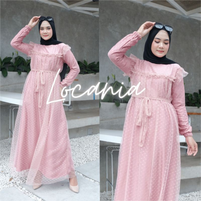 ISYANA MAXY DRESS BRUKAT/Gamis Brukat Pesta Undangan Dress Brukat Muslimah Busui Terbaru Muslim Mewa