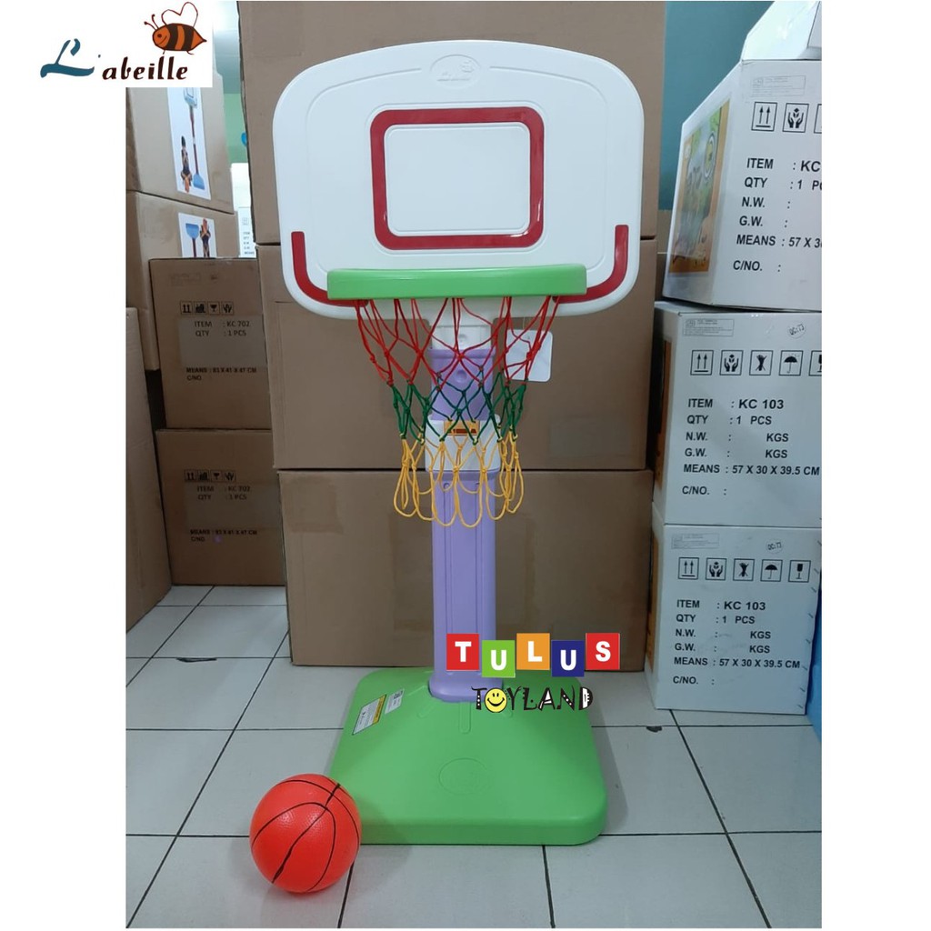 Labeille Basketball Set Mainan Tiang Ring Bola Basket olahraga Anak