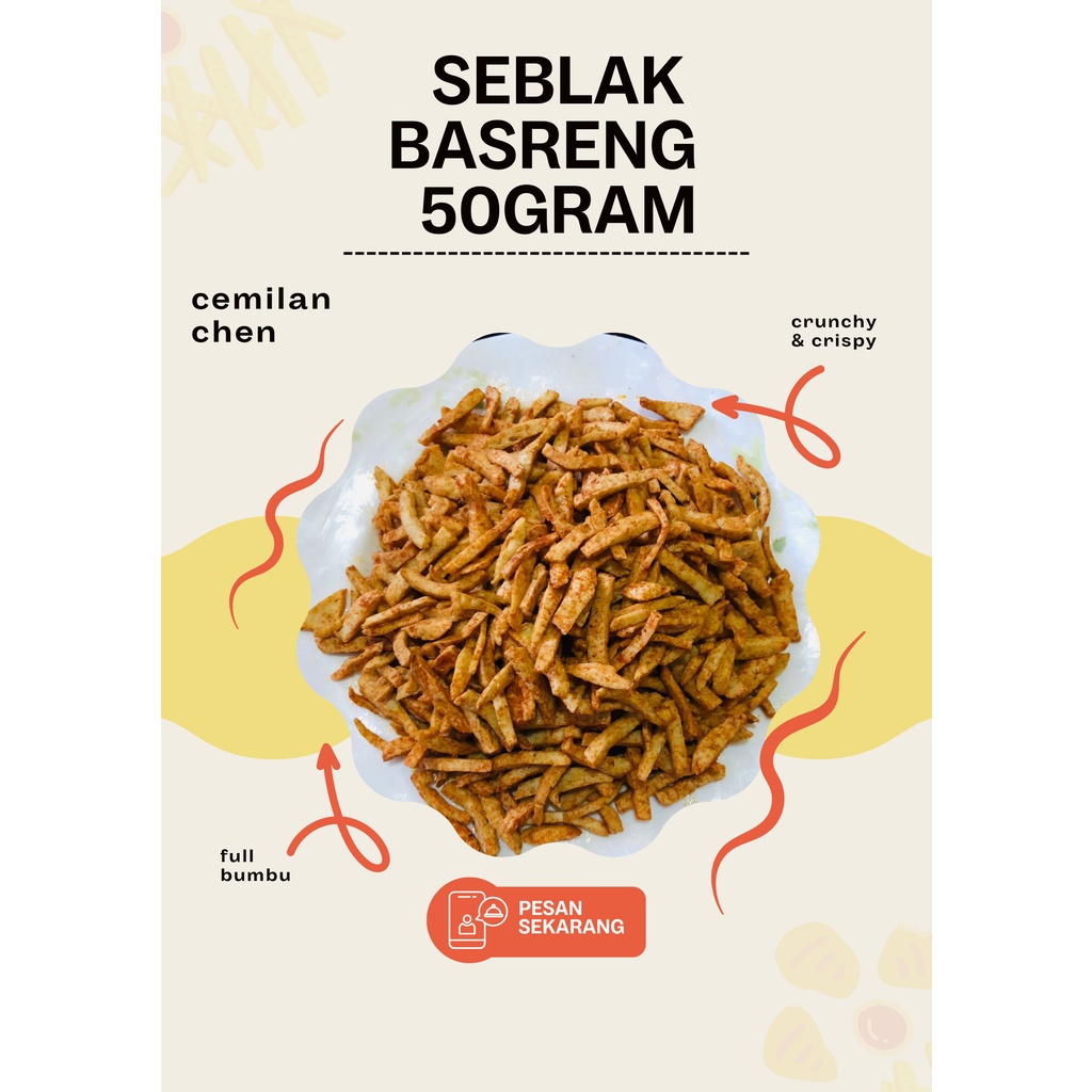 

BASRENG / BAKSO GORENG 50 gr / Basreng Pedas 50 Gram