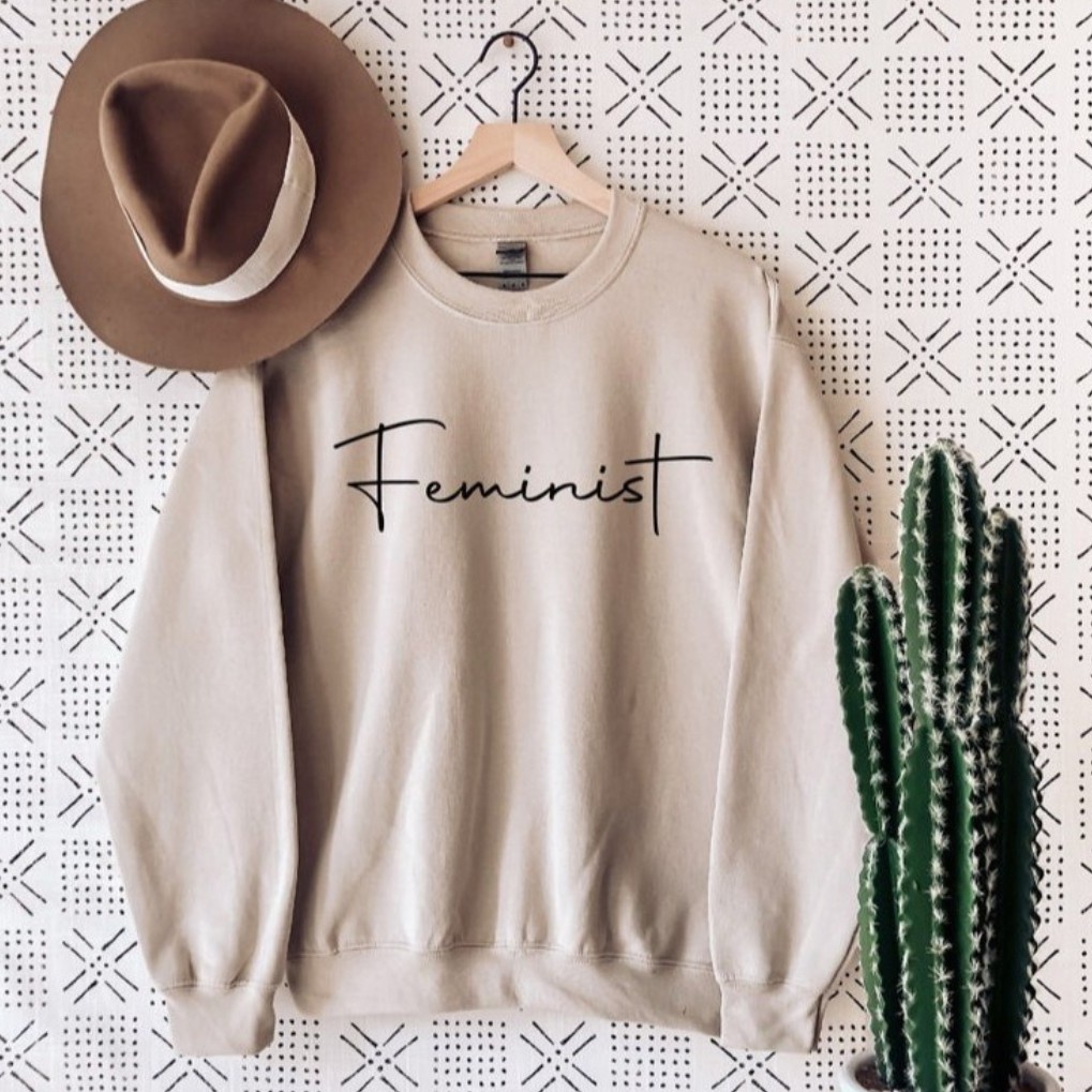 FEMINIST SWEATER WANITA - ATASAN TEHBAL HALUS TERLARIS